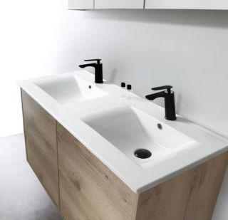 Раковина  CeramaLux YJ809-120 белая 121.5 см